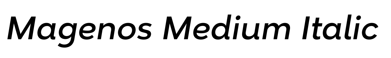 Magenos Medium Italic
